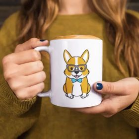 Hipster Corgi with Glasses Mug - DREAMTEAM200