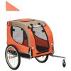 Dog Bike Trailer Orange and Gray