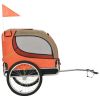 Dog Bike Trailer Orange and Gray