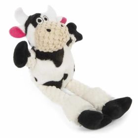 goDog Just For Me Checkers Skinny Cow w/Chew Guard Plush Dog Toy - WWGD73556