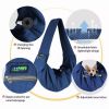 JESPET Comfy Pet Sling for Small Dog, Hand Free Sling Bag Breathable Soft Knit with Front Pocket, Pet Pouch. Machine Washable - PBC-3428NB