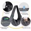 JESPET Comfy Pet Sling for Small Dog Cat, Hand Free Sling Bag Breathable Soft Knit with Front Pocket, Pet Pouch. Machine Washable - PBC-3428GR