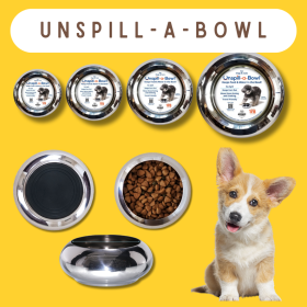 Unspill-a-bowl 18/8 Stainless Steel Bowls with Wrought Iron Elevated Diner (size: 1.8 quart)