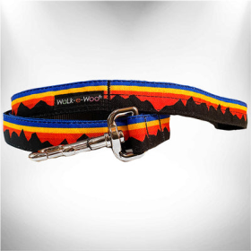 Mountain Dog Leads (Color: Blue Mountain, size: THIN Lead 5/8" width- 5' length)