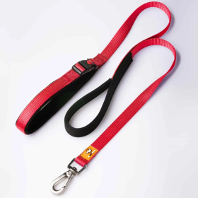 Canny Leash (Color: Red, size: Medium/large dog - 1" width 4ft length)