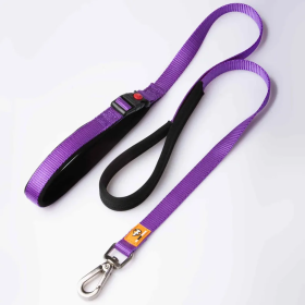 Canny Leash (Color: Purple, size: Puppy/small dog - 5/8" width 4 ft length)