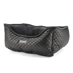 NANDOG Prive Collection Quilted Vegan Leather (Color: Black, size: )