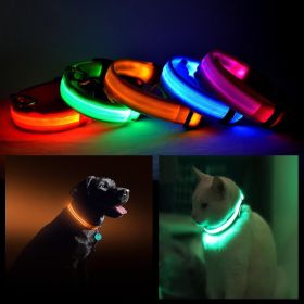 LED PET Safety Halo Style Collar (Color: Red, size: X-Large)